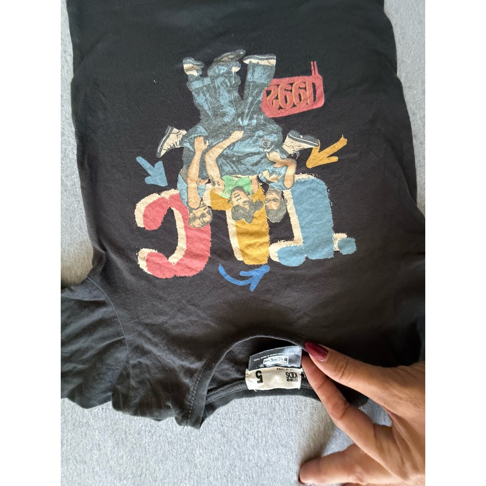 Cotton On Kids TLC 1992 Graphic T-Shirt Black Size 5 Short Sleeve R&B Retro Tee